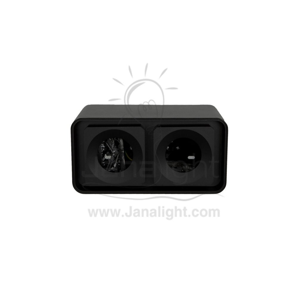فريم سبوت سلندر مربع مجوز اسود حلق اسود فارغ JP L200 cylinder downlight frame Square Double black-black